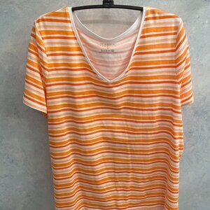 Talbots, womens 1X, orange shirt